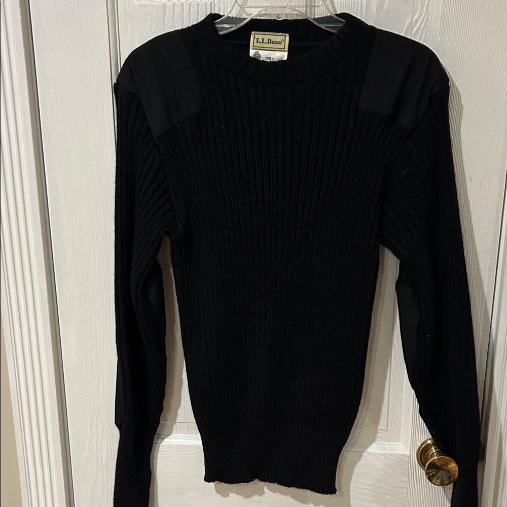 L.L. Bean Classic Black Knit Pullover